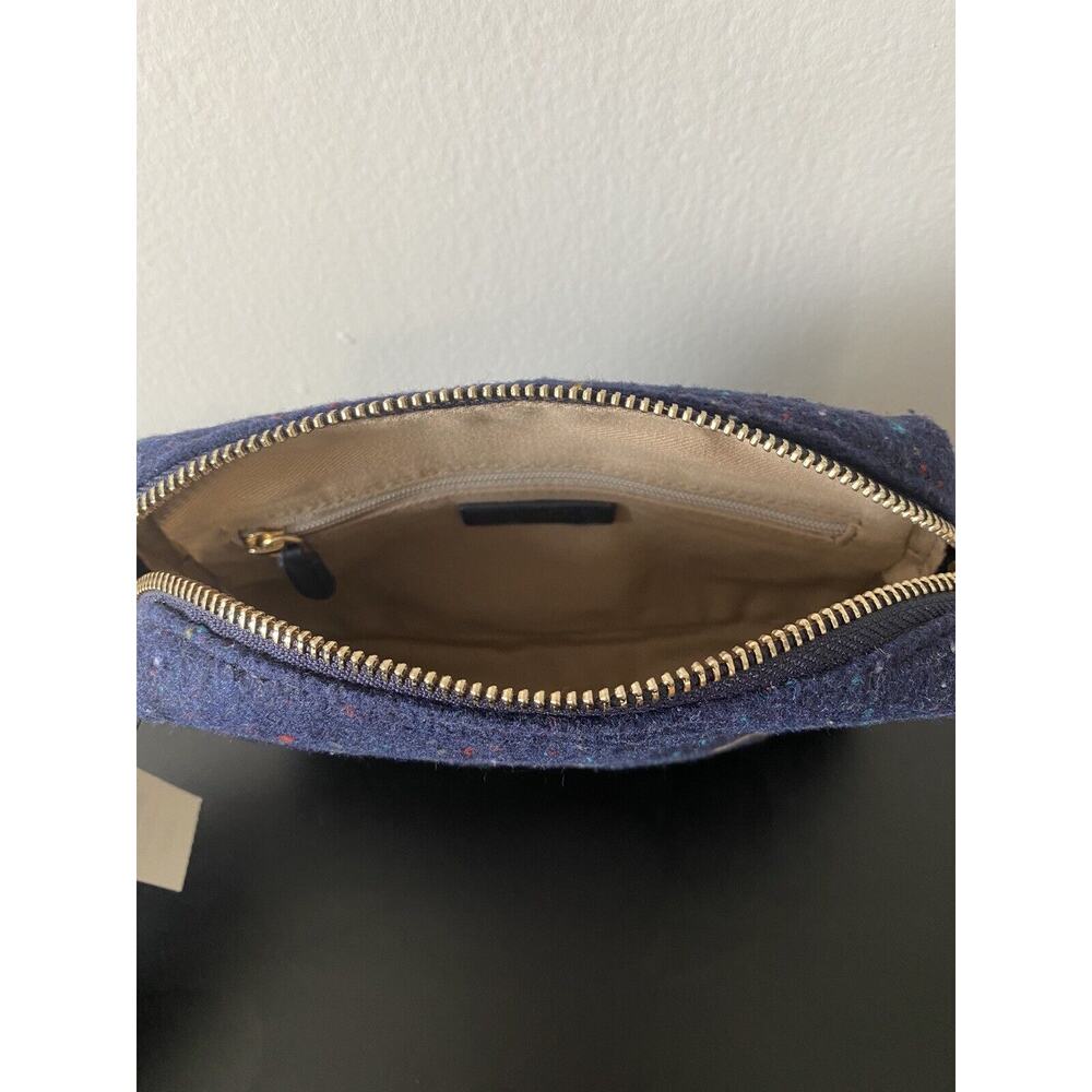 NWT Talbots Party Animals Navy Speckled Small Wristlet Christmas Embroidered Bag - Picture 6 of 7